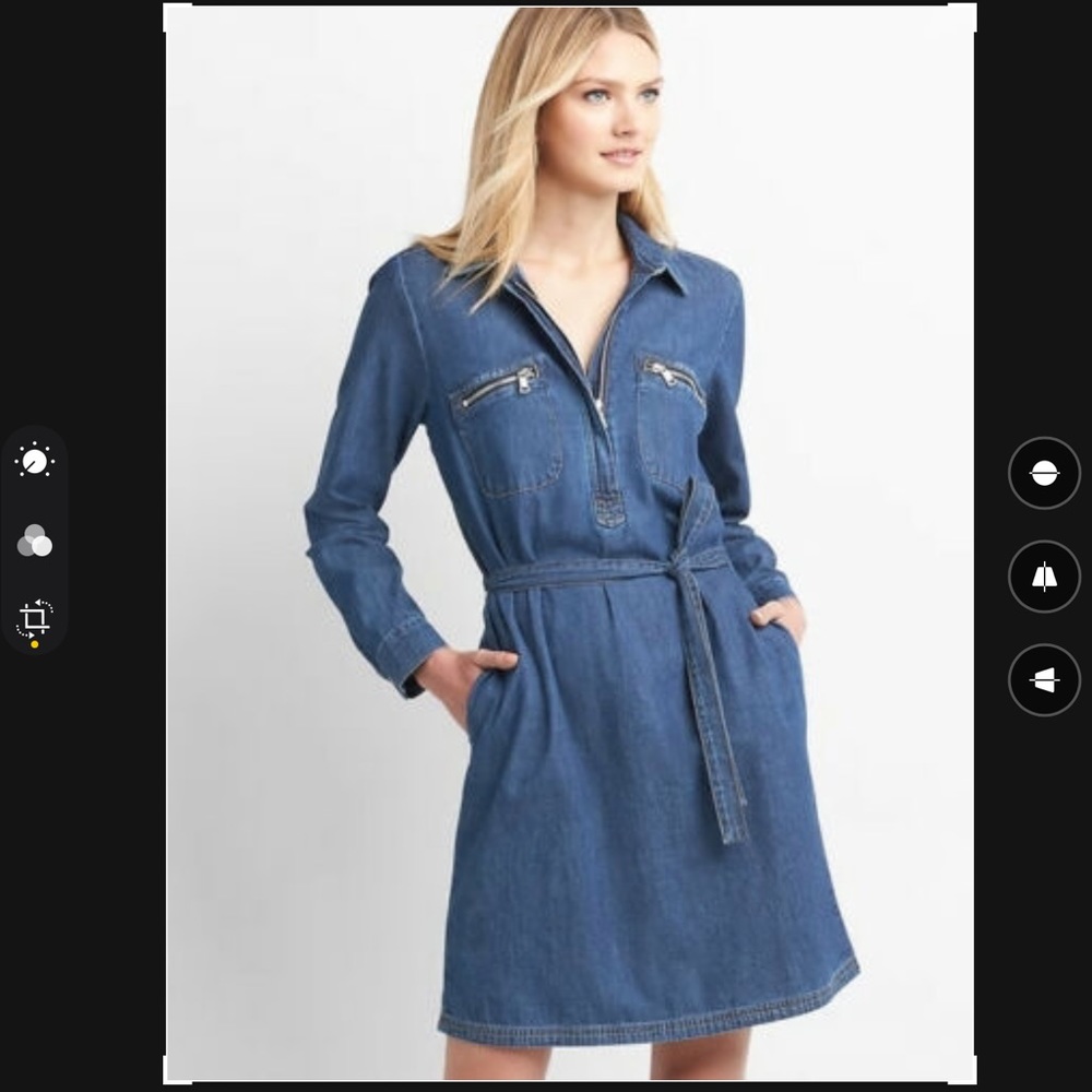 Gap Denim Utility Shirtdress Style:838544-00